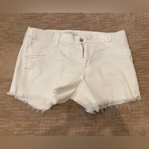 Joe’s Jeans Maternity Ozzie shorts, 4” cut off white, size 29